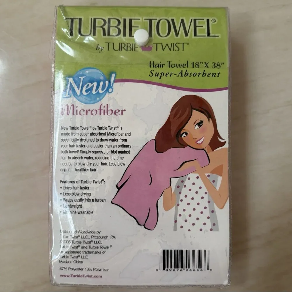 Turbie Twist Super-Absorbent Hair Towel Microfiber Pink 18